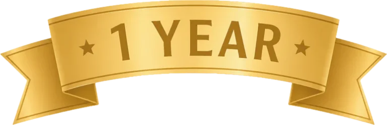 One-year craftsmanship warranty badge