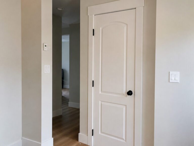 Refinished cabinets, doors, and trim casing