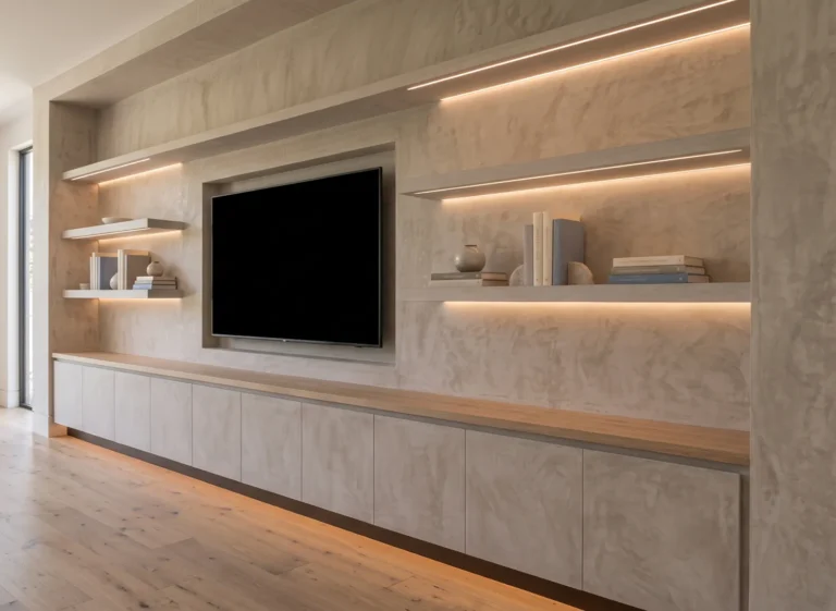 custom drywall installation san jose curved wall niche